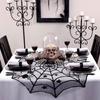 Halloween Decoration Lace Spider Web Skeleton Skull Tablecloth Black Fireplace Mantel Scarf Event Party Decoration Supplies