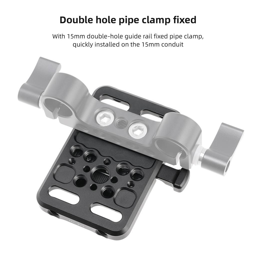 JLwin JL 35 Mini V Lock Battery Adapter Plate V Mount Battery Plate Aluminum Alloy with 1 4 Inch 3 8 Inch Screw Hole