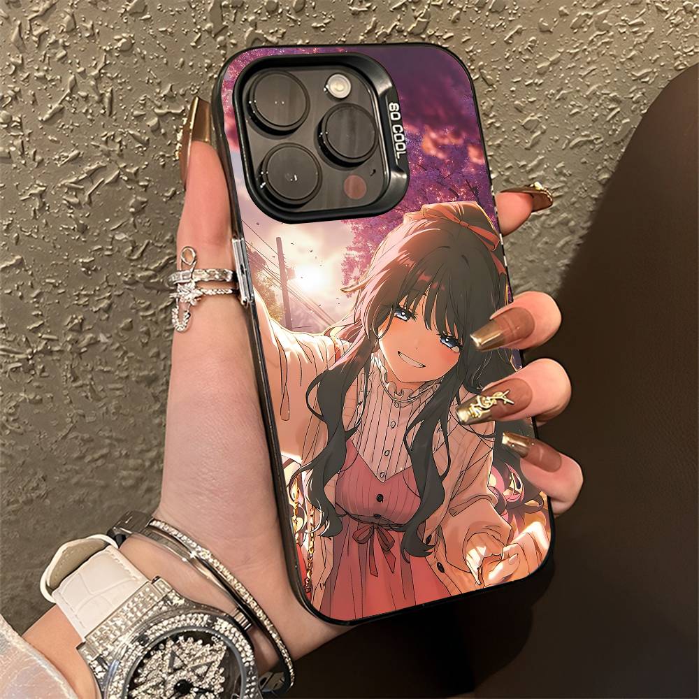 Чехол для телефона K-Kaoruko W-Waguri для iPhone 15,16,12,14,13,17,11,E,Pro,Max,Plus,Air,Mini Черный ТПУ Чехол
