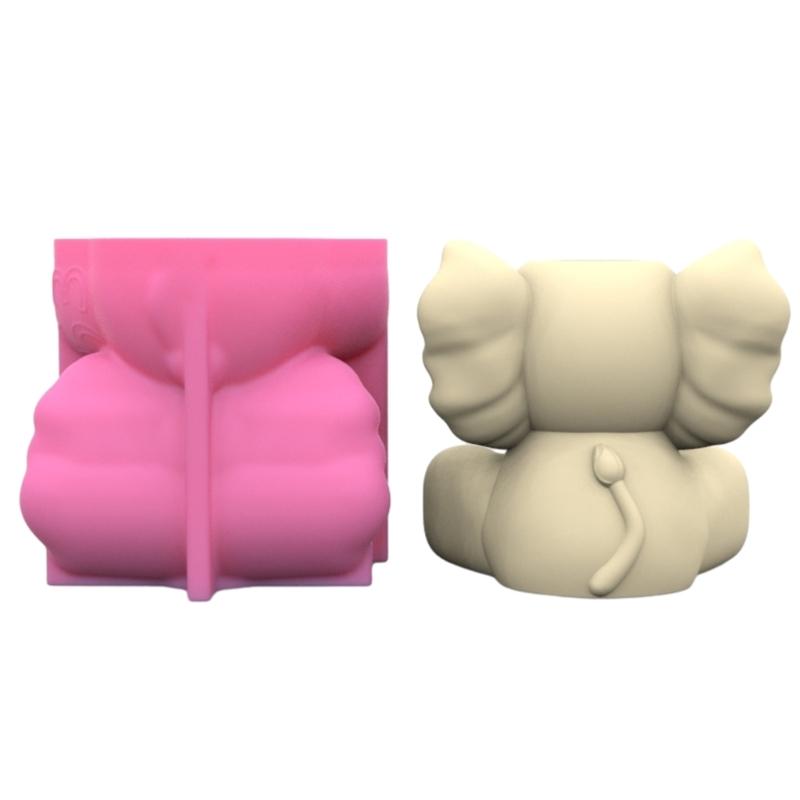 Форма в форме слона, форма для сочных цветов, силиконовые формы, форма для держателя карандашей в виде животных для энтузиастов