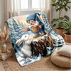 Rainbow Fantasy Gnomes Theme blanket Lightweight Warm Flannel Blanket Decorative Throw Blanket for Home Decoration