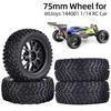144001 124018 75mm Tires Wheel Rubber Rally Climbing Car Wheel Rim Children RC Car Wheel  Kids Toy