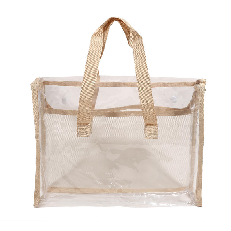 PVC Self-Adhesive File Bag Large Capacity Transparent Waterproof Handheld Folder Portable Expandable File Storage Bag