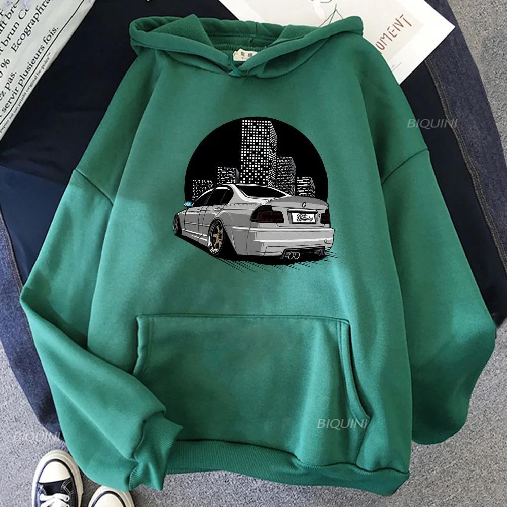 Car Printing Graphic Hoodies Prevalent Male Street Sweatshirts Autumn Casual Hooded Pullovers Soft Fleece Sudadera Clothes