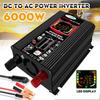 Car Solar Power Inverter 6000W 4000W DC 12V To AC 220V / 110V Car Converter with 2.4A Dual USB Port and LCD Intelligent Display