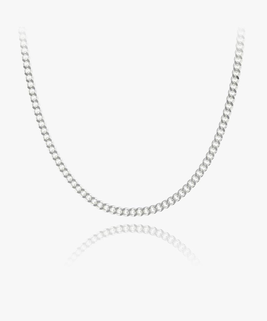 Helene Jewelry Серебряная 925 пробы Плоская Изогнутая Цепь Серебряное Ожерелье (Тип А)