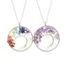 Hand Winding Bending Tree Of Life Necklace Natural Irregular Gravel Crystal Necklace N80