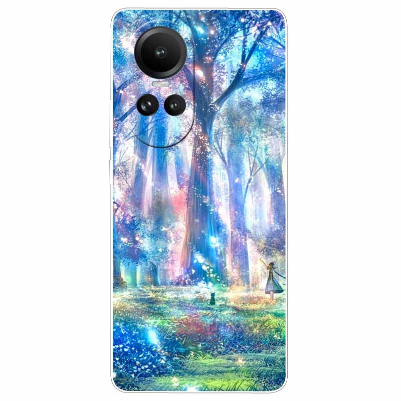 Чехол для Oppo Reno 10 5G CPH2531 Силиконовый Расписной Кот Животные ТПУ Мягкий Мраморный Coque для Oppo Reno10 Pro 5G CPH2525 Чехол для Телефона