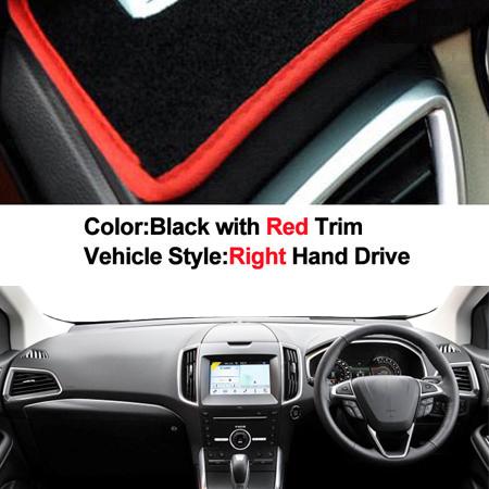 Car Auto Inner Dashboard Cover Dash Mat Cape Carpet Pad Cushion 2 Layers For Ford Edge / Endura 2015 2016 2017 2018 2019 LHD RHD