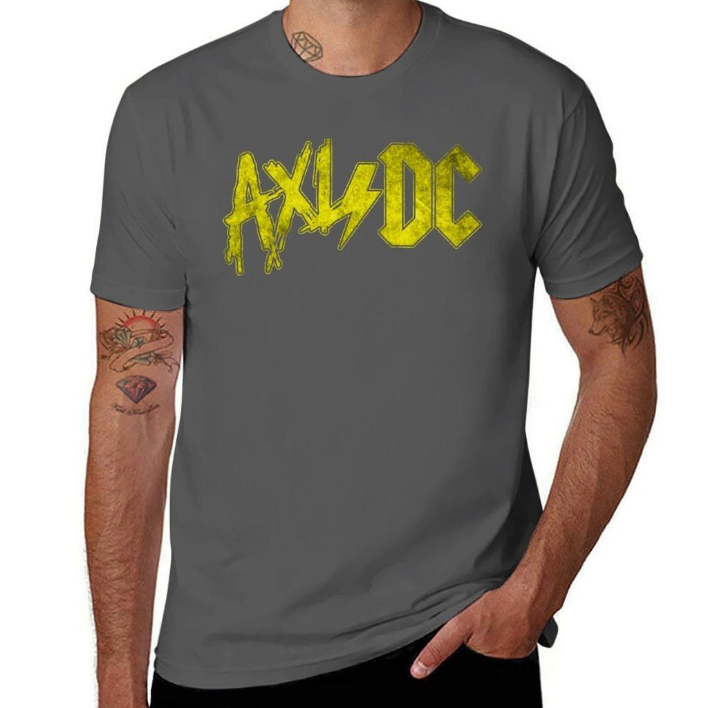Axl/DC Yellow Logo Modern T-Shirt man t shirt luxury t shirts for man graphic tees printed t shirts for man T-Shirt