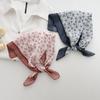 Spring and summer Japanese floral square scarves are fresh, breathable, soft, literary and decorative small silk scarves, retro and versatile 