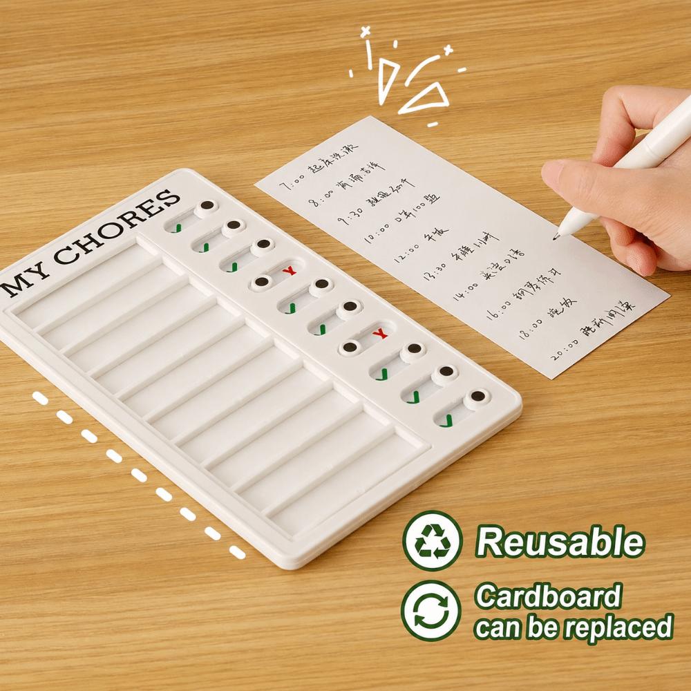 Plastic Chore Chart Reusable My Chores Checklist Board Task Tracker Planner Time Management