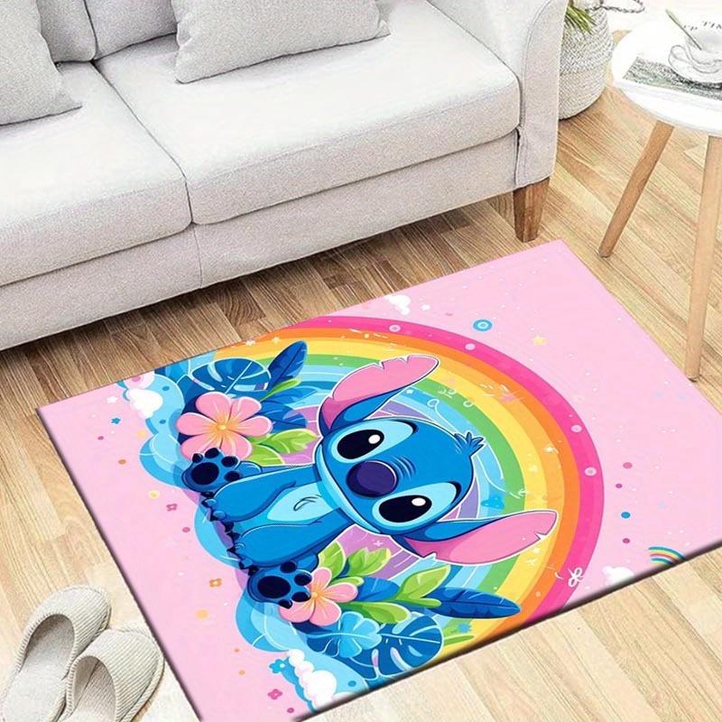 1pc Stitch Pattern Area Rug Soft Flannel Floor Mat for Living Room,Office,Bedroom and Carpet