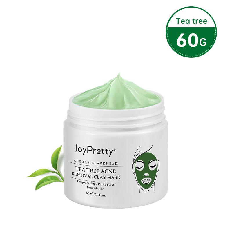 JoyPretty Tea Tree Facial Cleansing Clay Mask Shrink Pore Acne Treatment for Face Skin Care Products