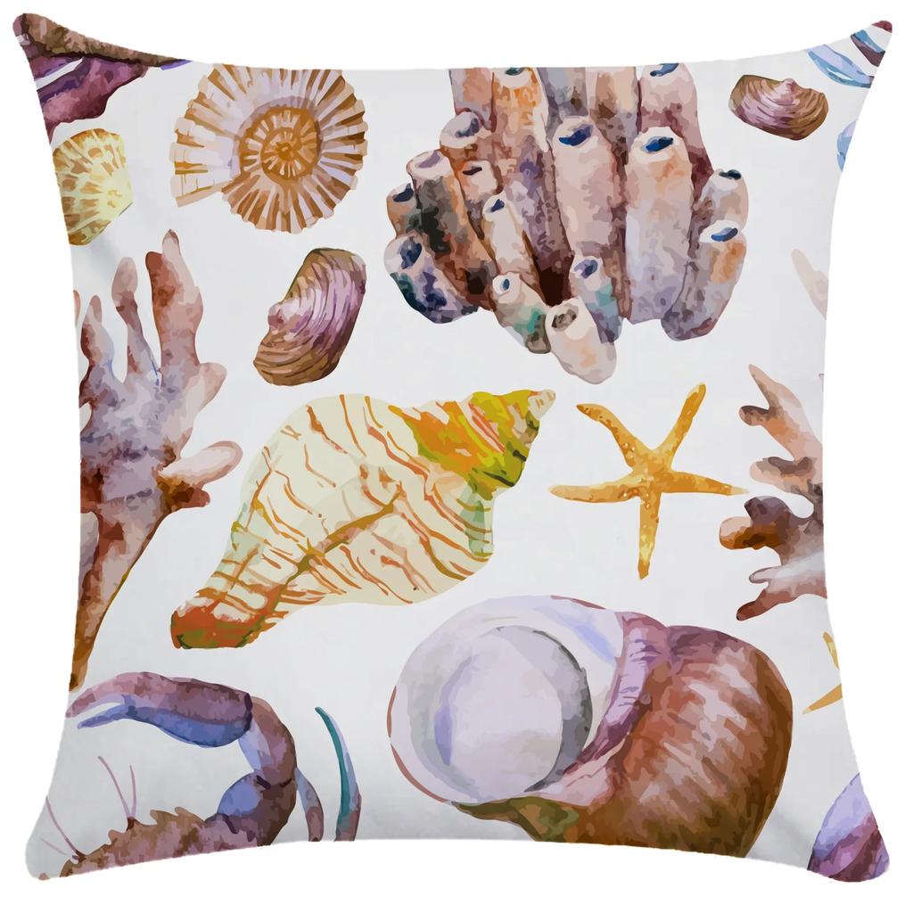 45x45 см морская звезда, ракушка, краб, рыба, наволочка для гостиной, диван, кресло, кровать, мягкая наволочка, украшение для дома
