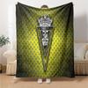 Cadiz Cf Badge Design Flannel Blanket, Soft Polyester, Modern Design, All-Season for Camping, Travel, Gifts for holidays or birthdays