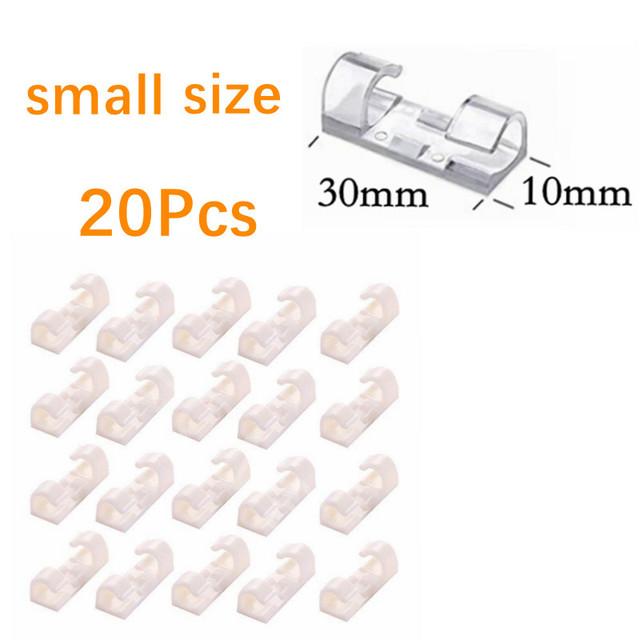 Data Cable Fixing Clamp Self Adhesive Wire Manager Usb Charger Cord Organizer Telephone Line Winder Retainer Clip Cable