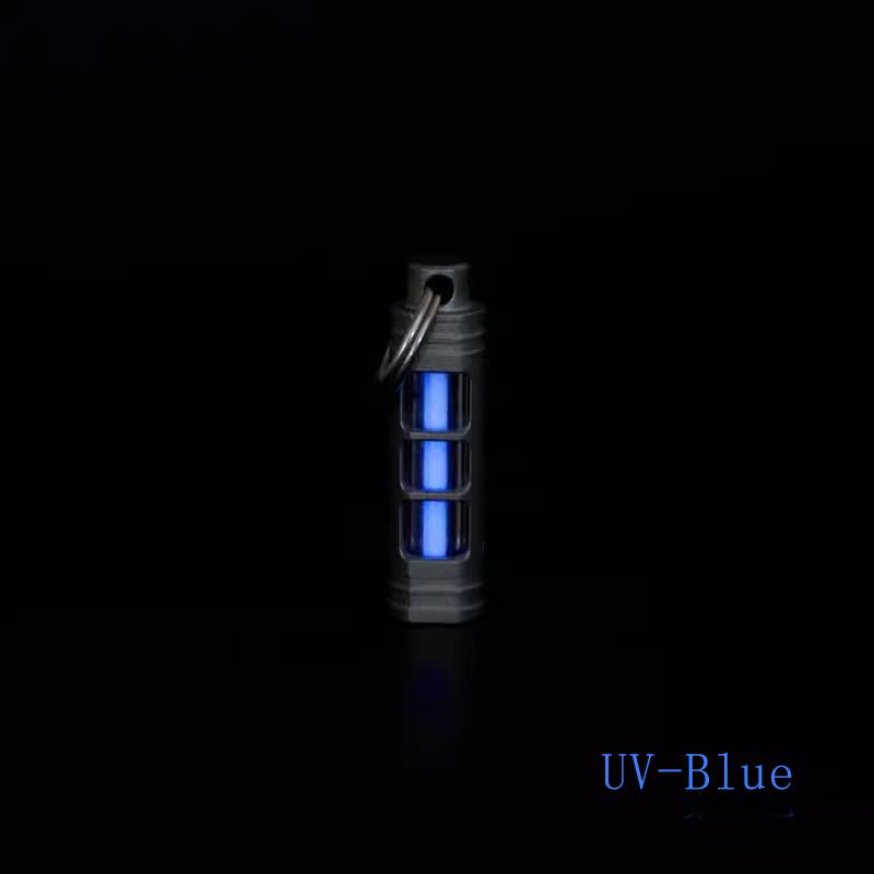 Брелок из титанового сплава с тритиевой трубкой, самосветящаяся тритиевая трахея, подвеска 3,5 * 25 мм, съемный тритий