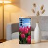 Супер красивый чехол для телефона с тюльпанами для Samsung S25, S24, S21, S22, S23, S30, Ultra, S20, Plus, Fe, мягкий силиконовый черный чехол
