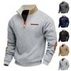 Men's Half Zip Stand Up Collar Warm Outdoor Sports And Leisure Hoodie