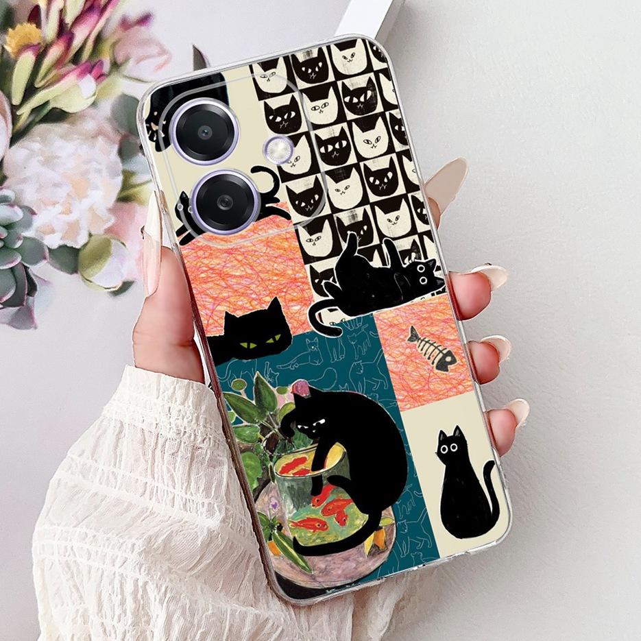 Чехол для Oppo A3 A3x 4G CPH2641 Роскошный Модный Расписной Чехол Прозрачный Силиконовый Чехол для Телефона Для Oppo A3x OppoA3 OppoA3x 4G Мягкий Чехол