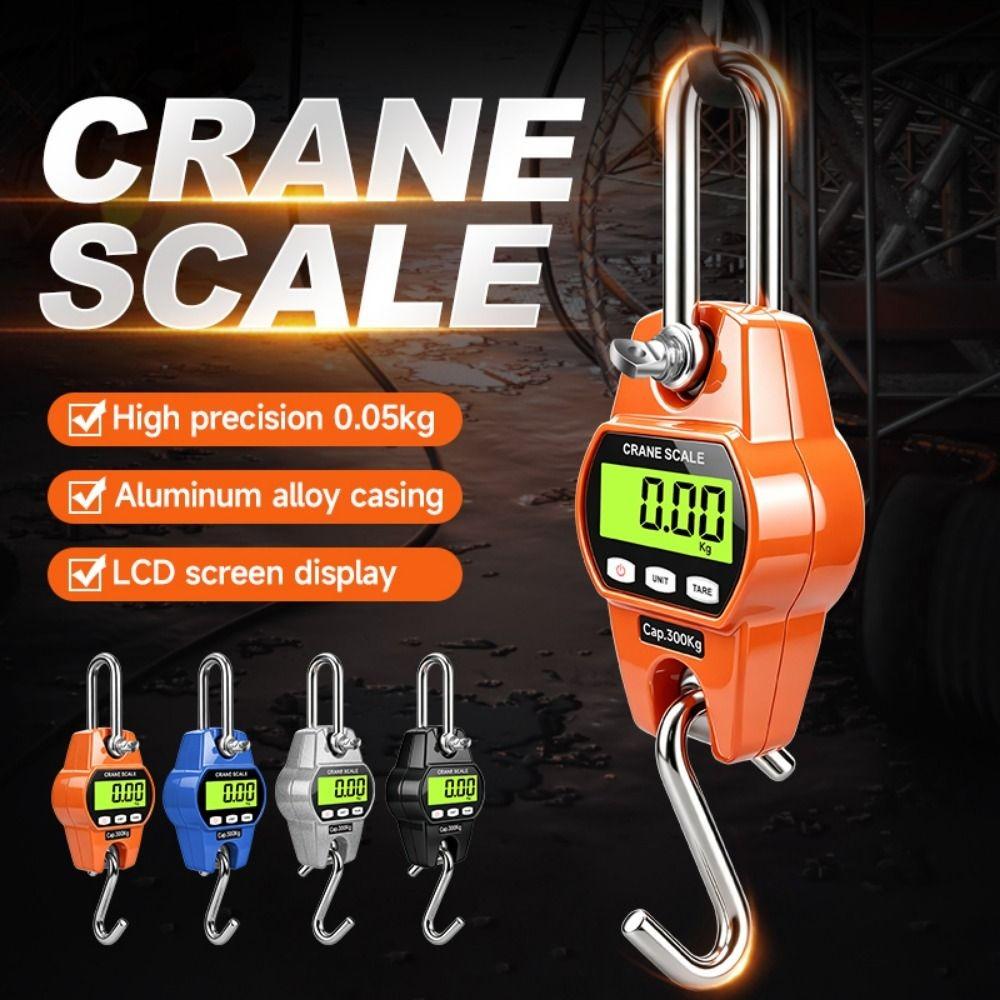 300/500KG Digital Hanging Scale Aluminum Shell Crane Scale Electronic Hook Scale Port
