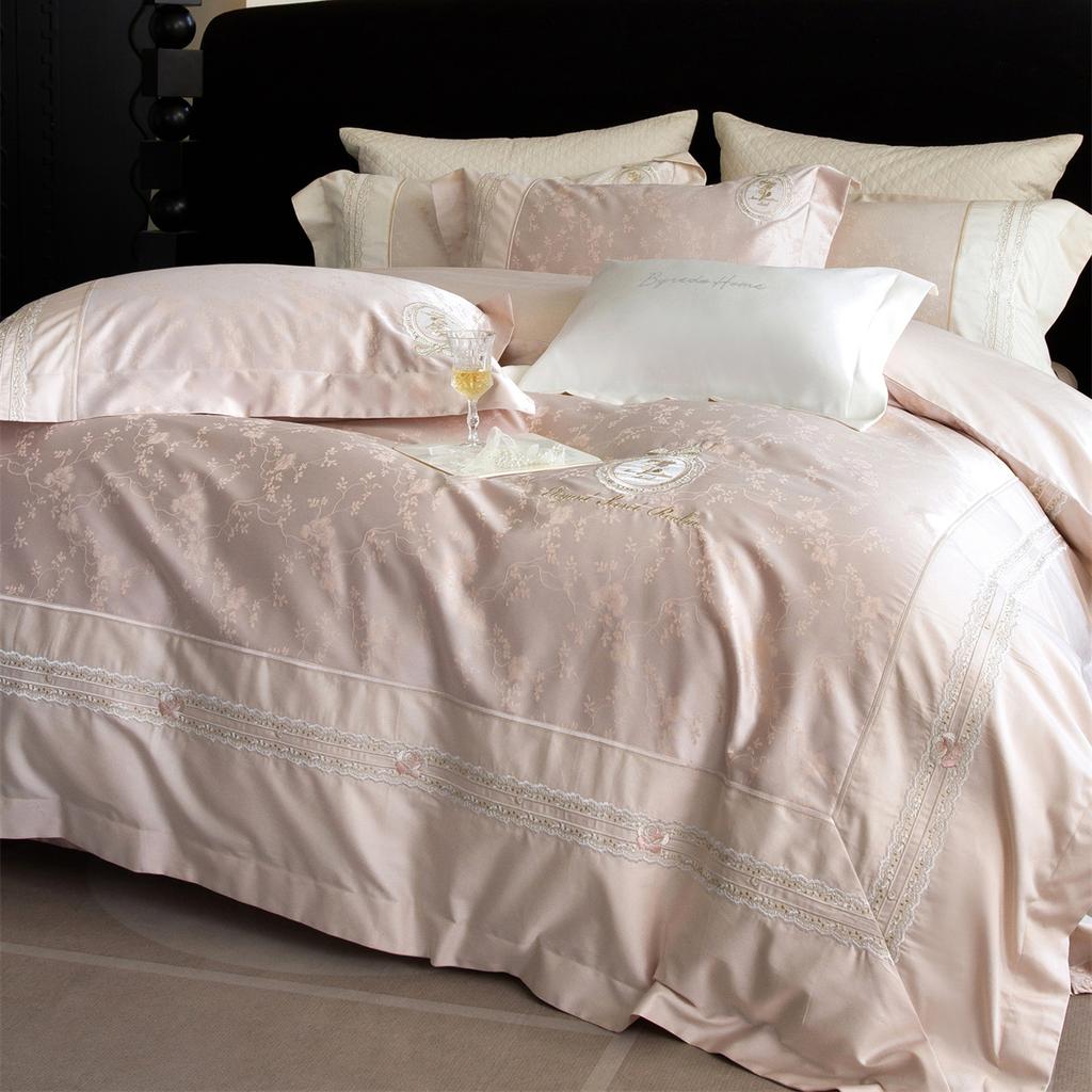 Premium all cotton high count jacquard exquisite embroidery four piece set - Yunman