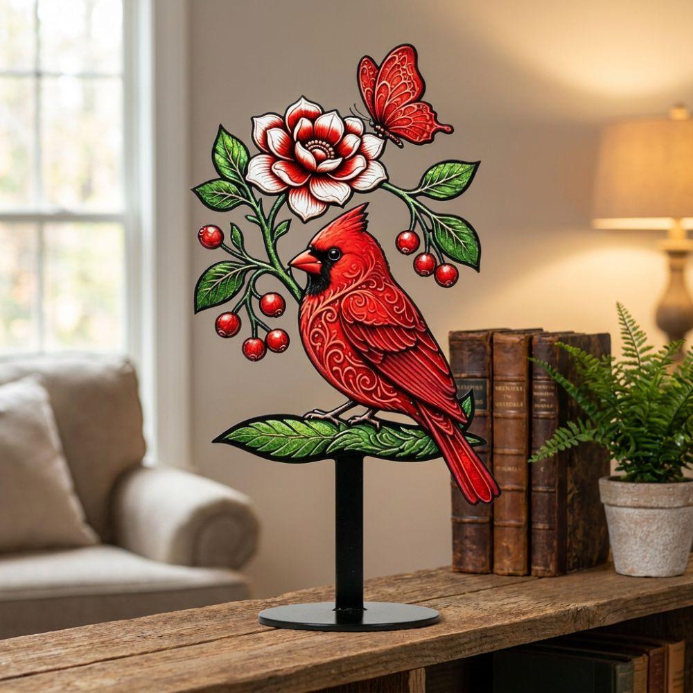2D Flat Floral Bird Garden Stake Acrylic Flower Pattern Ornaments Outdoor Lawn Use