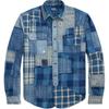 Polo Классическая посадка Пэчворк Рубашка с длинным рукавом Мужские рубашки Индиго 710957841-001