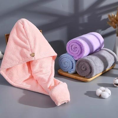 Утолщенная быстросохнущая шапочка для сушки волос из кораллового флиса, шапочка для душа, полотенце для головы