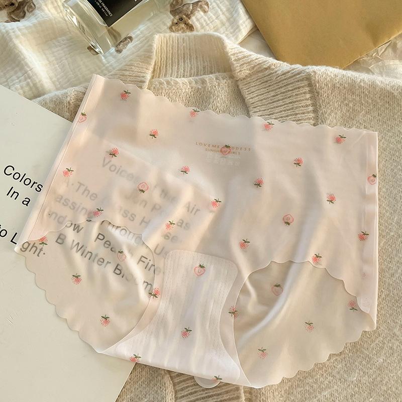 Summer Women's Ice Silk Seamless Underwear Ladies Transparent Ultra-thin Sense Female Briefs Panties