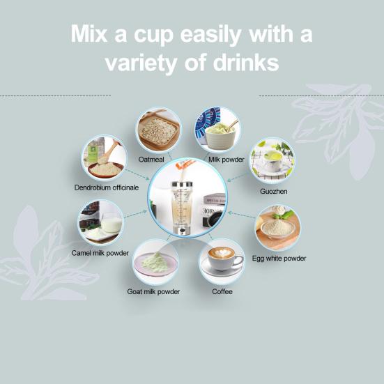 500 мл электрический шейкер, автоматический стакан для смешивания, прочный универсальный протеиновый шейкер для домашнего офиса, школы