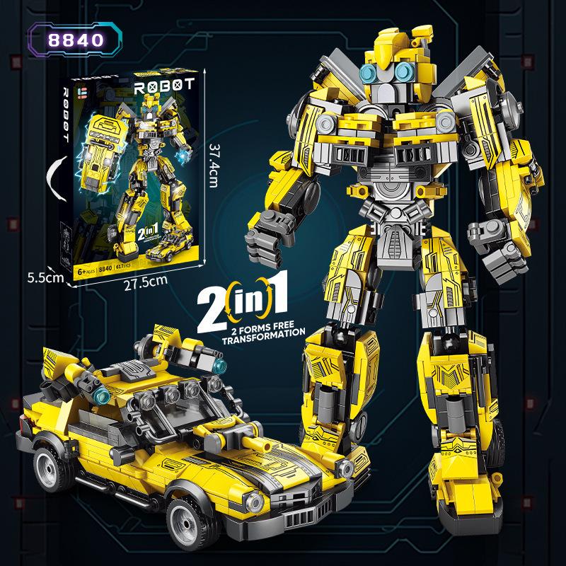 Transforming Mecha Car Robot Toy: Compatible with Lego, Gundam, Bumblebee, Optimus Prime