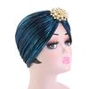 Headscarf Hat with Fancy Pleats Rhinestones Retro Style Women Turban Hat 20s 30s Vintage Headpiece Hair Accessories