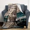 Sailboat Storm Flannel Blanket Throw Blanket Soft Warm Sofa Bed Camping Car Home Decor Unique Christmas Gift C9302043
