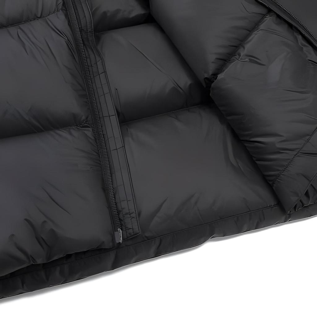 Puma Длинный пуховик с застежкой-молнией и воротником-стойкой, женская верхняя одежда, черный цвет 688798-01