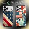 Флаг Америки S-Статуя L-Свободы Чехол для телефона США Для iPhone17,16,15,14,13,12,11 Plus,Pro Max Для беспроводной зарядки Magsafe