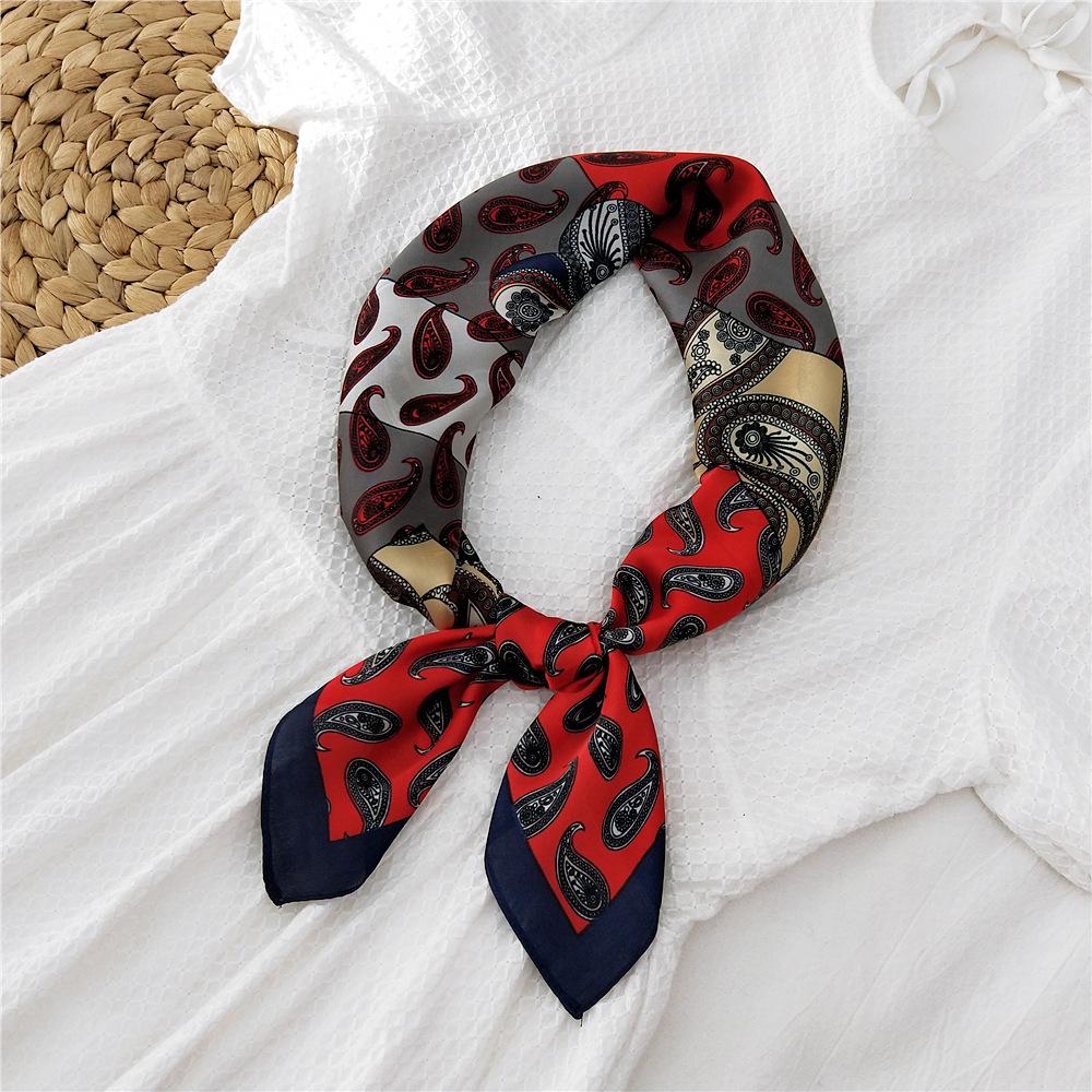 Fashion Decoration Scarf Hairband Tie Hair 70 Small Square Scarf Silk Scarf Women'S Spring And Autumn Versatile Small Scarf Professional Scarf