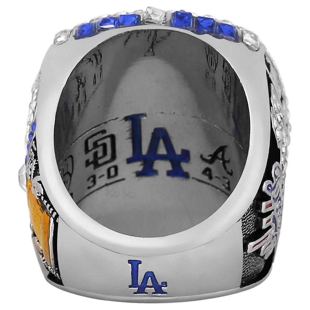 2020 MLB Лос-Анджелес Доджерс Чемпионский Бейсбольный Чемпионат Кольцо Индивидуальное Высококачественный Серебристо-Синий Двухцветный Сплав Ювелирное Изделие для Мужчин