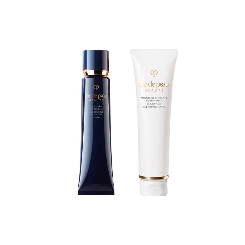 Clé De Peau Beauté Корректирующий крем-вуаль и очищающая пена