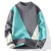 Men S Thick Half High Neck Long Sleeve Pullover Knit Sweater Korean Style