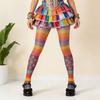 Elastic Rainbow Pantyhose Seamless Gradient Color Tights Sweet Colorful Stripes Stockings  Cosplay