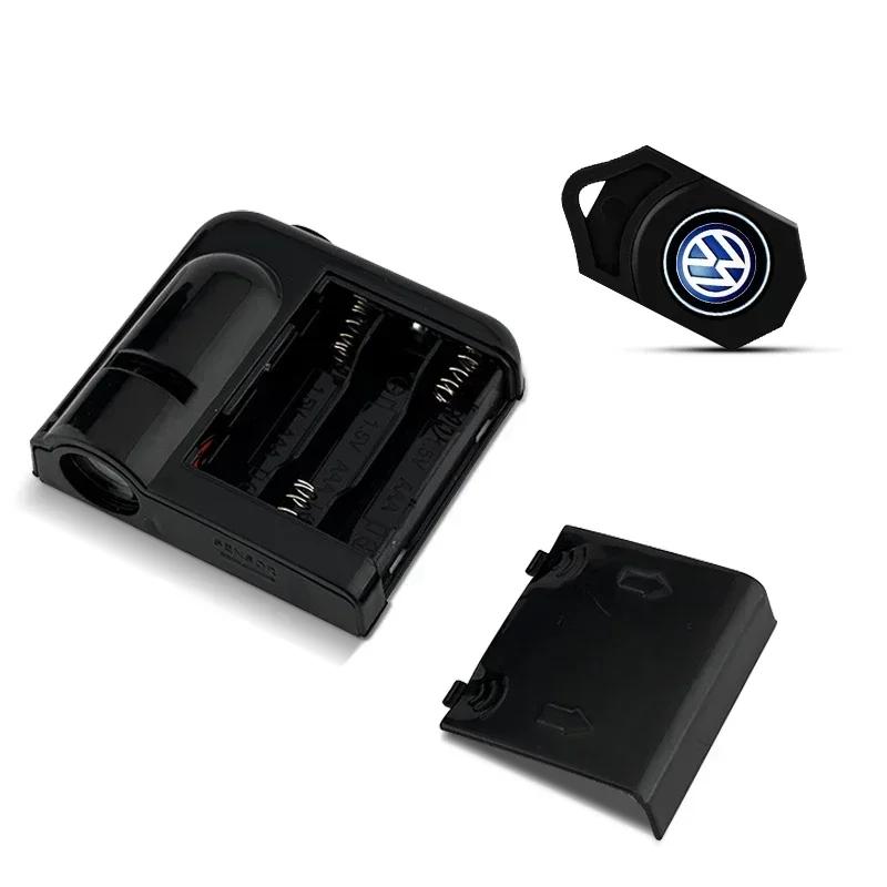 Для VW Новый 2 шт. Беспроводная HD Подсветка Салона Проектор Двери Автомобиля Приветственный Свет Для Volkswagen VW RLine R Golf Amarok T5 Phaeton ID