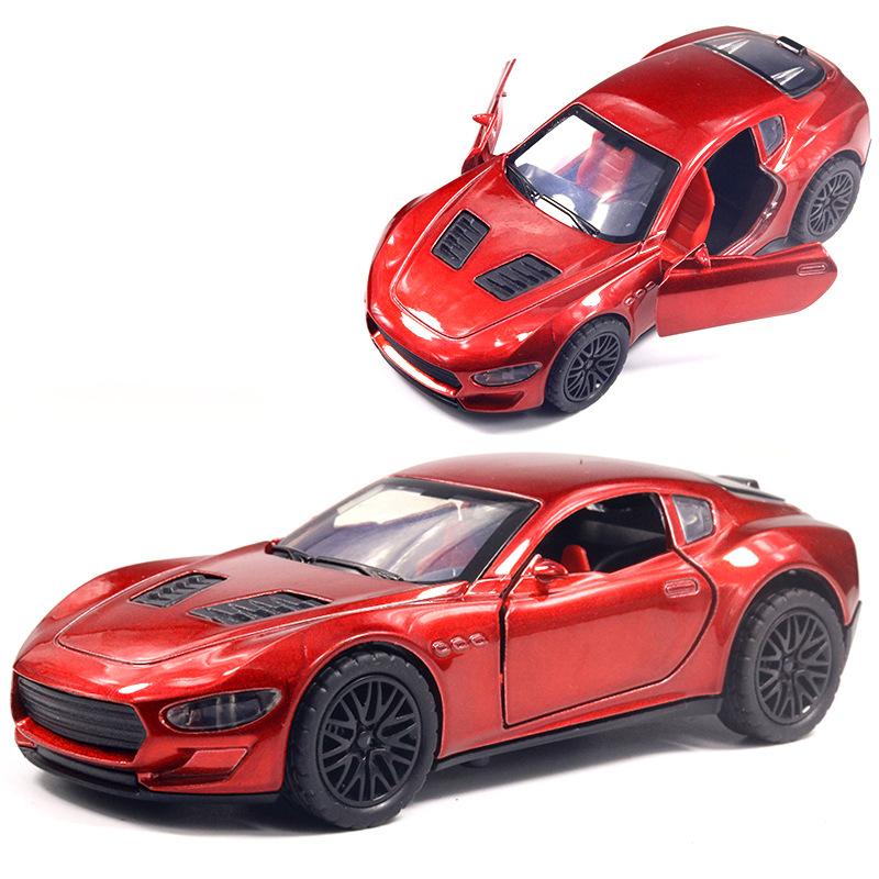 (Bagged) 1:36 Simulation Alloy Car Model Sports Car Model Open Door Pullback Boy Children's Toy Car Ornament Cross-border