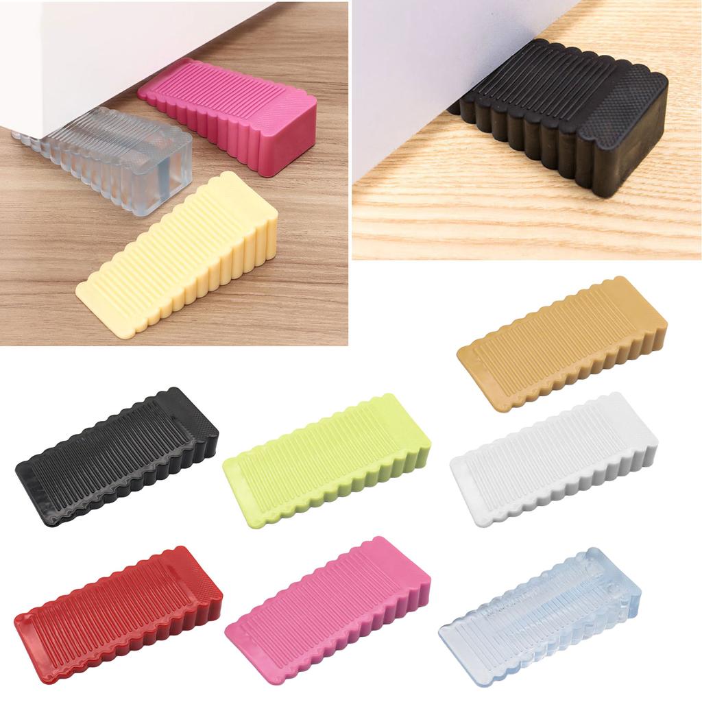 AntiCollision Silicone Door Stoppers Nonslip Decorative Door Stop Wedge Soft Doorstop Door Rear Retainer Enduring