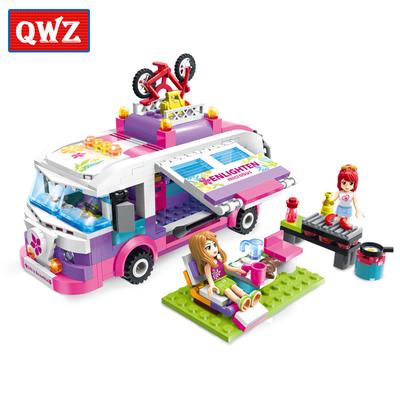 Городские девочки, принцесса, выездной автобус, автомобильные блоки, наборы кубиков, модель детского подарка, классические игрушки Legoings Friends