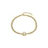 Bracelet - Kired - Argent 925 - Zirconium Brillant - Finition or Jaune 18k - 16cm + 3cm D'extension