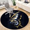 1pc Butterfly Wings Office Round Area Rug, Indoor Mat Suitable For Office, Under Office Chairs Bedroom Living Room Home Decor, Room Deco