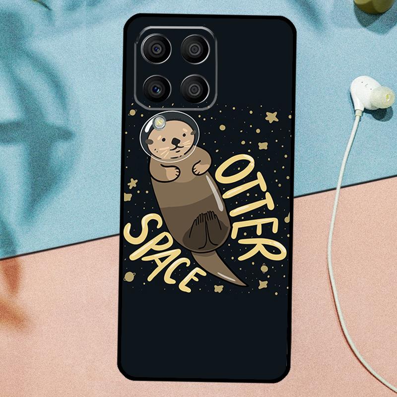 Милый мультяшный выдра Для Samsung Galaxy M33 M35 M55 M15 M12 M13 M14 M34 M54 M53 M21 M31 M11 M32 M52 M06 M16 Чехол