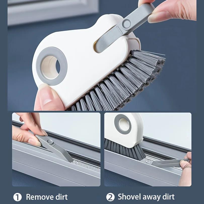 Gap Cleaning Brush, Window Track Cleaning Tool, 2-in-1 Grouting Cleaning Tool, Grip Brush, Hard Bristle Brush
